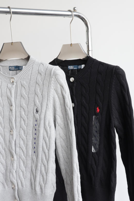 女款 R.L绞花针织 羊绒混纺开衫 经典小标秋冬百搭款 MY141 商品图4