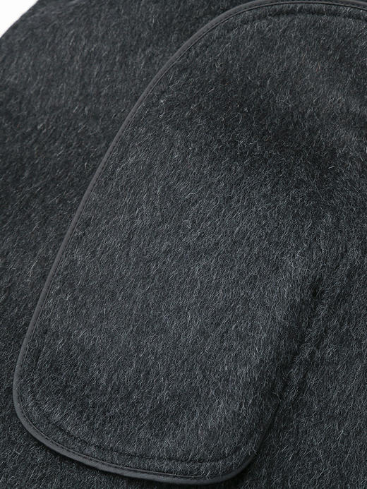 深灰色复古风系带双面羊绒大衣 长款过膝宽松显瘦羊毛呢外套 秋冬高级感气质女装 商品图4