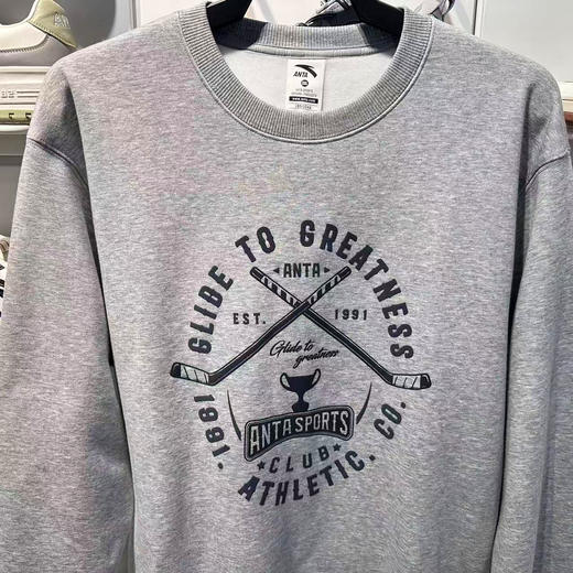 安踏卫衣新款男士套头衫运动上衣152548720N 商品图3