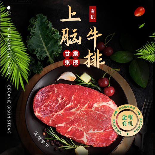 金陇雪原切牛排 谷饲 国产牛肉生鲜食材 上脑牛排200g 商品图0
