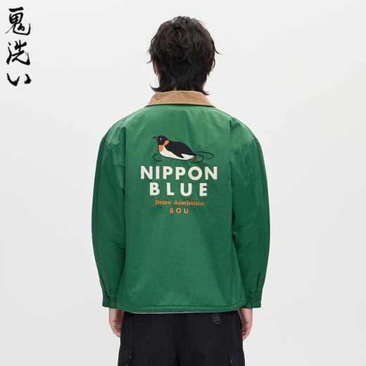 ONIARAI/鬼洗25秋冬棒系列企鹅加绒教练夹克厚外套男式 N340228 商品图0