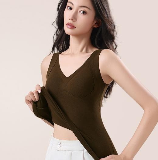 【买一送一】A类标准 轻塑隐形 | 樱姿娜仿狐狸绒含人参皂苷精华背心 带胸垫免穿文胸  2件装 商品图1