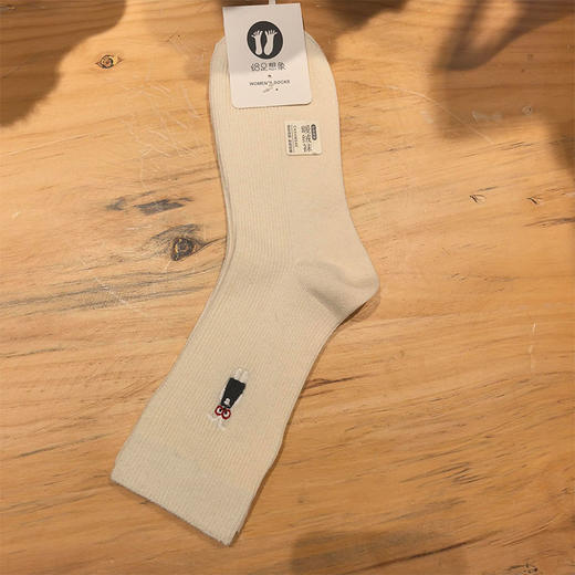韩系简约刺绣动物暖绒袜-纪念日百货门店同款165296348 商品图4