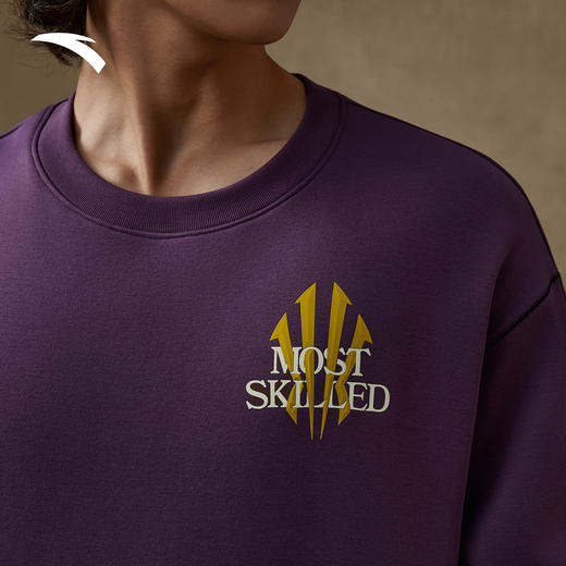 安踏凯里·欧文系列丨美式复古加绒长袖运动卫衣男女172541711N 商品图2