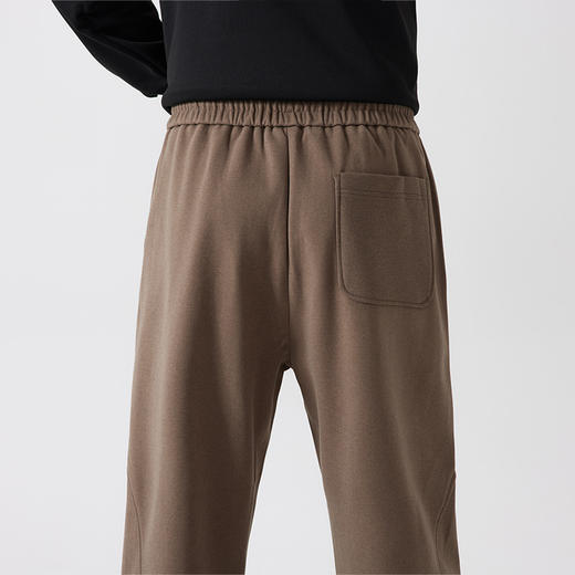 【厚实保暖】罗蒙秋冬款男士休闲裤束脚裤腰部抽绳设计时尚百搭通勤宽松版型长裤子男 商品图5