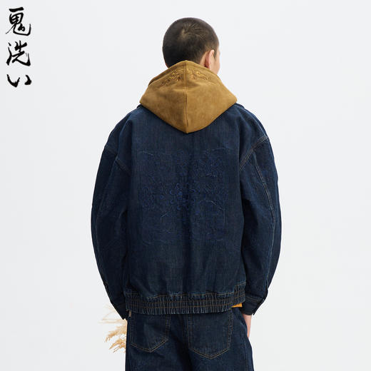 ONIARAI/鬼洗25秋冬新泥棒蓝敦煌藻井绣花宽松牛仔夹克男 N340239 商品图2