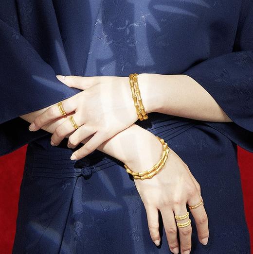 【计价黄金】2楼周生生东方古祖竹子黄金手镯    （价格随每日金价浮动，下单前请咨询客服）） 商品图3