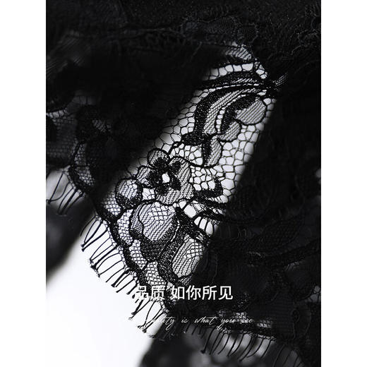 COCOBELLA女人味蕾丝刺绣半身裙秋冬气质直筒针织裙HS3113-2 商品图4