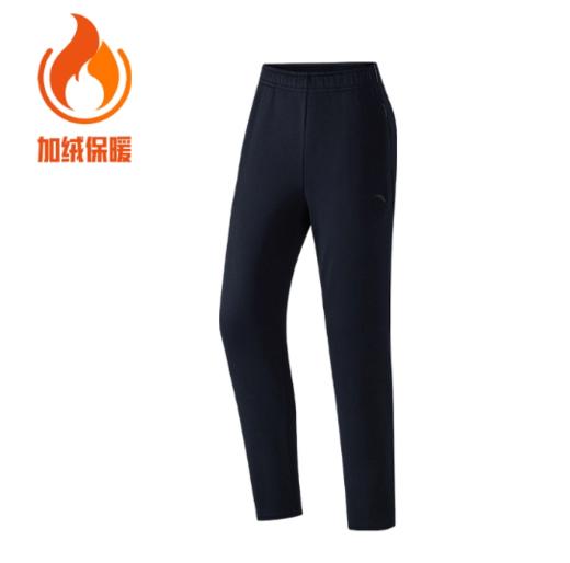 安踏运动长裤女2025冬季新款加绒保暖直筒卫裤跑步裤子162547305N 商品图0