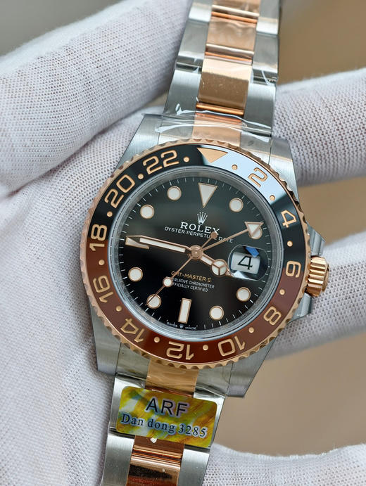 ARF 丹东3285 劳力士 格林尼治 稳定性强的丹东3285机芯动储能真72小时,实心中轴！圈口双拼过渡无痕➕材质:款式采用904L整表同步原装装柜完全一致➕正品original原版开模的Copy❕ 商品图2