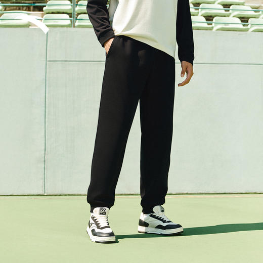 安踏运动卫裤男士2025冬季新款美式百搭加绒针织长裤子152548305 商品图0