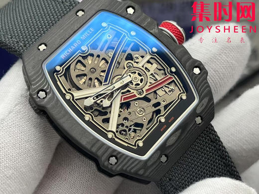 【贵重物品】只适合高端玩家 理查德米勒RM67-02 V3版 震撼登场！男士腕表 黑法国配色 一体机 摆轮会动 商品图3