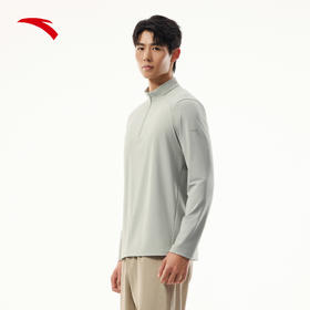 安踏零压T丨长袖t恤男冬季新款半拉链立领通勤运动上衣152537409