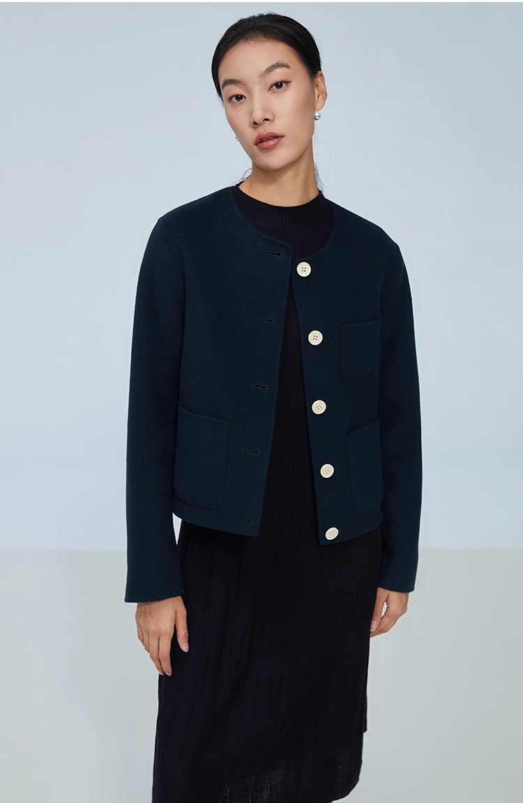 pure touch女士短外套100%绵羊毛圆领设计感减龄时尚上衣2024春新 券后 ¥ 697 优惠前 ¥ 940 已售 3