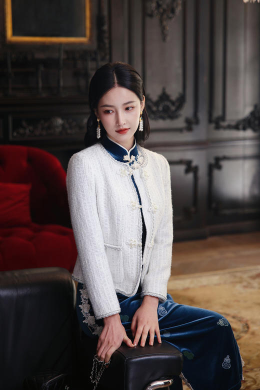 逸红颜明月「茉光」小香风外套｜新年里的优雅诗章，法式与东方的双生年味 商品图14