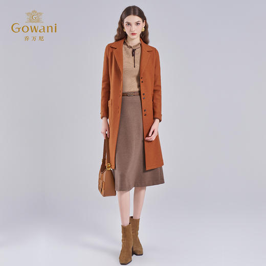 【绵羊毛】乔万尼冬季新品羊毛呢大衣时尚简约收腰大气呢子大衣ES4A322 商品图3