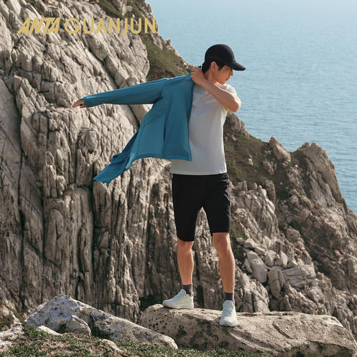 【L断码】安踏冠军户外男徒步防泼水运动上衣梭织薄外套152520616【无货退款】 商品图4