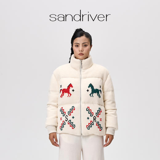 手工哈尼绣羊绒羽绒服  SJF97W238N 商品图8