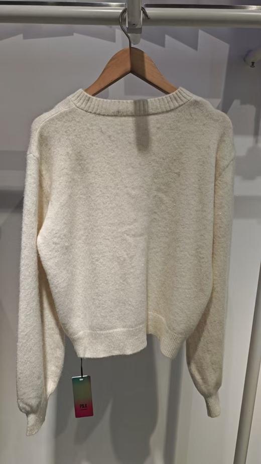 P&X设计师女装2024冬季针织短款毛衣女约会通勤打底上衣 824418147 杏色 商品图1