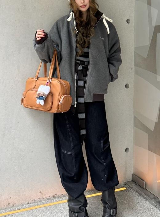 女款尼龙羔毛两面穿飞行外套zo017 商品图6