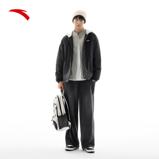 安踏防泼水羽绒服男女同款保暖防风复古美式棒球风外套172548910 商品图3