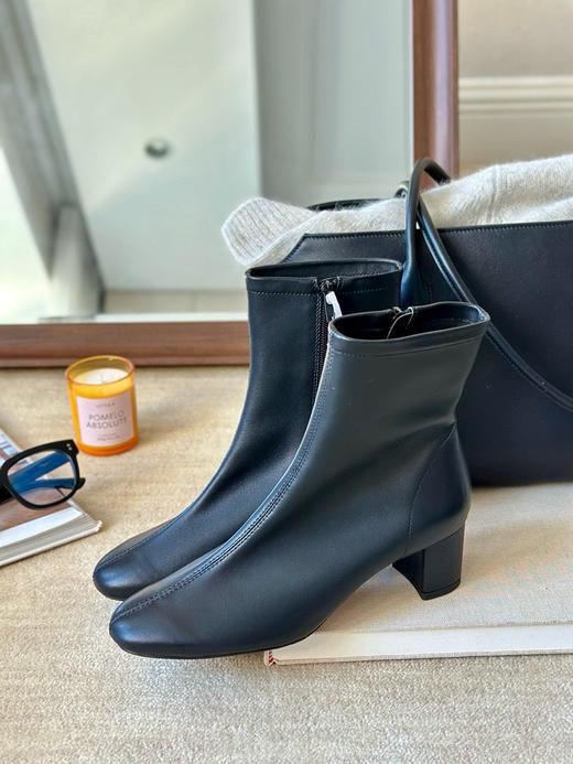 115-6 宋茜同款 bf经典sofia踝靴 内外底全皮 鲶鱼头粗跟 侧拉链短靴 准码很准 无标已贴底 商品图11