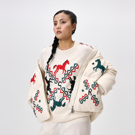 手工哈尼绣羊绒羽绒服  SJF97W238N 商品图9