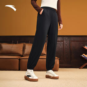 安踏束脚裤  舞蹈运动长裤女秋冬季冰丝宽松卫裤子162538315N