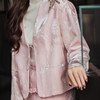 【林栖设计小店】粉色外套新中式丝绒烧花钉珠绣花2026早春新款上衣开衫女1961037 商品缩略图3
