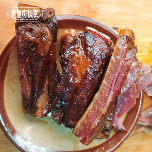 【非遗腊排骨】老伙记非遗美食正宗四川腊味 传统手工柏树枝熏腊香排骨 精选猪肋排 无大骨腊味 商品图6