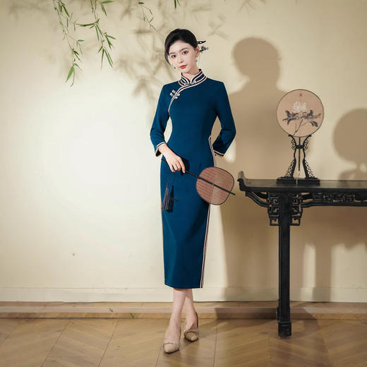 妈妈修身年轻款，改良优雅旗袍GX-81113 商品图2