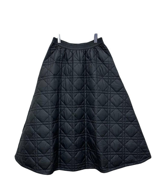 女款尼龙藤格纹棉服半裙 可配套装he010 商品图1