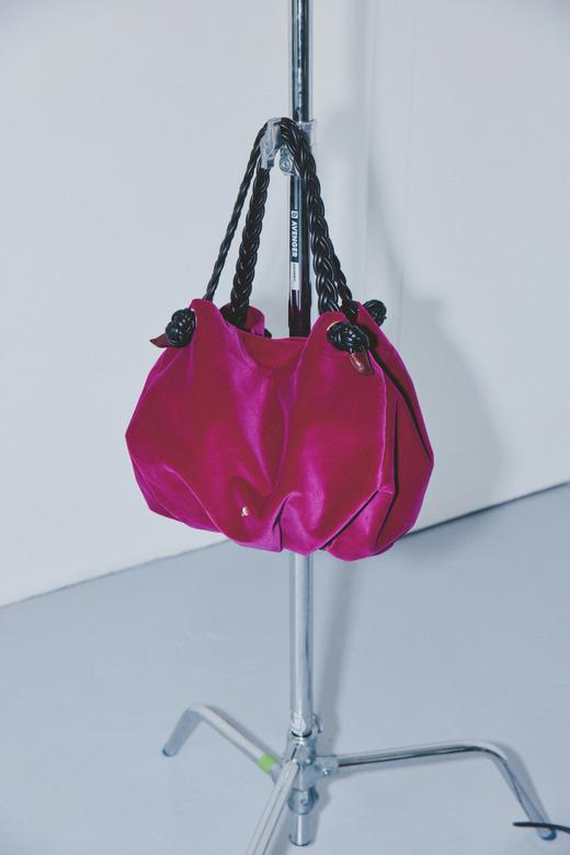 HERBERT LE GRAND CHOUCHOU VELOURS SILK - 玫红色/巧克力色 商品图2