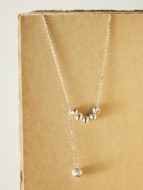 鹿鹿推荐·银色流苏小圆珠ins简约项链