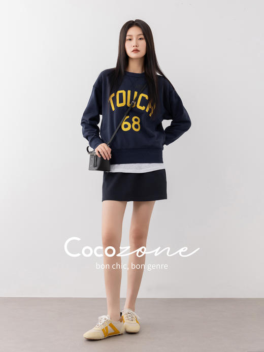 COCO ZONE 刘一一 “蓝珀卫衣”美式街头印花长袖卫衣 CD1A1149 商品图6