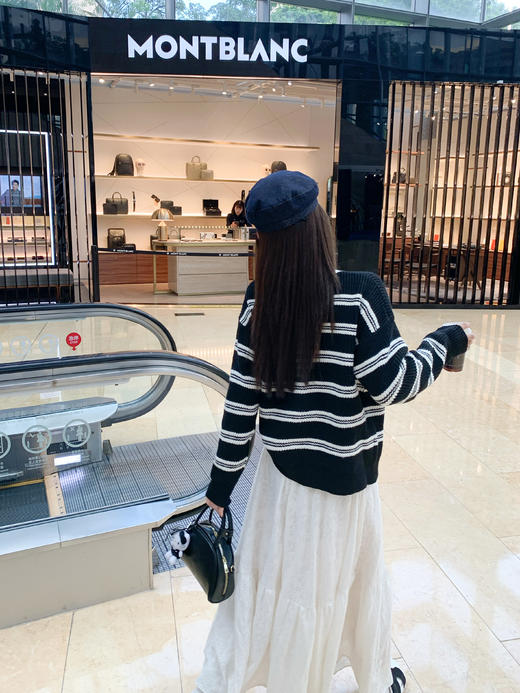 【169元任选2件】现货！黑色条纹毛衣开衫 商品图12