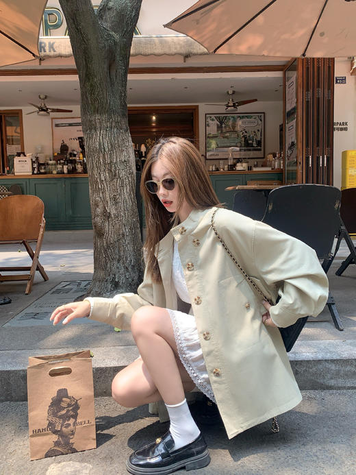 <曾小咸推荐>现货秒杀！微信超特价！休闲简约百搭风衣外套 日常279.99 立减110 秒杀169.99！ 商品图11