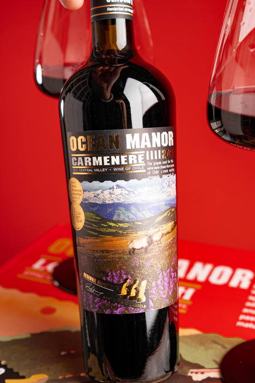 【原瓶进口超值礼盒装】智利欧绅庄园®山谷珍藏佳美娜干红葡萄酒750ml*2瓶 赠品鉴杯 商品图10