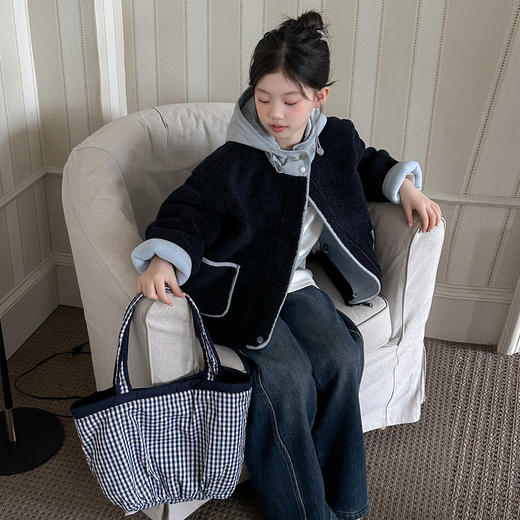 🧊抗寒密码保暖神器❗️大爆款❗【吉米故事儿童加厚撞色羊羔绒外套】👀一眼心动炒鸡可爱又jing致时尚🧣超厚实 行走的小火炉~👒连帽设计版型宽松不挑人👧👦男宝女宝都能穿！ 商品图3