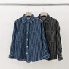 重磅阿美咔叽复古经典竖条纹工装牛仔衬衫 商品缩略图0
