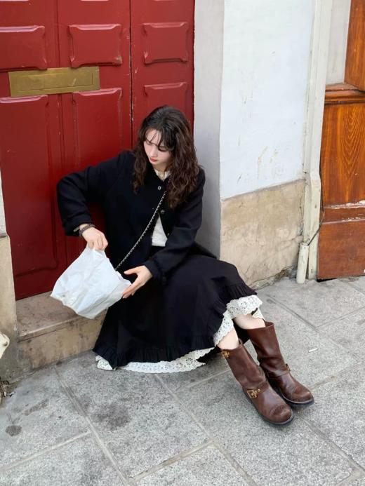 浮生八记/25C152/复古不规则立裁蕾丝半身裙 商品图2