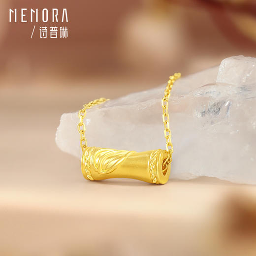 竹节转运珠 黄金足金节节高升DIY竹韵转运珠MEMORA诗普琳HP917301（线上专供） 商品图6