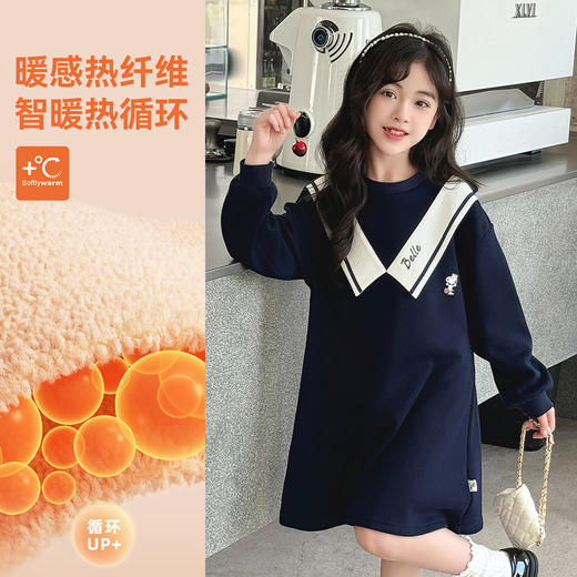 【清仓捡漏】【加绒】【100-110】【史努比】女童冬款加绒连衣裙 商品图2