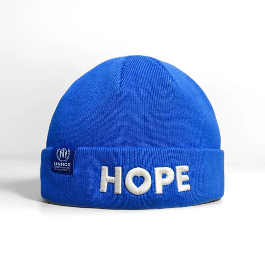 一份心意：“希望HOPE”蓝色毛线帽 商品图1