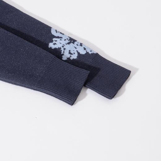 茧墨 雅致撞色印花减龄假两件针织毛衣开衫 商品图3