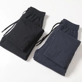 D110609冬季防风保暖防泼水压胶厚款男士90白鸭绒休闲羽绒裤