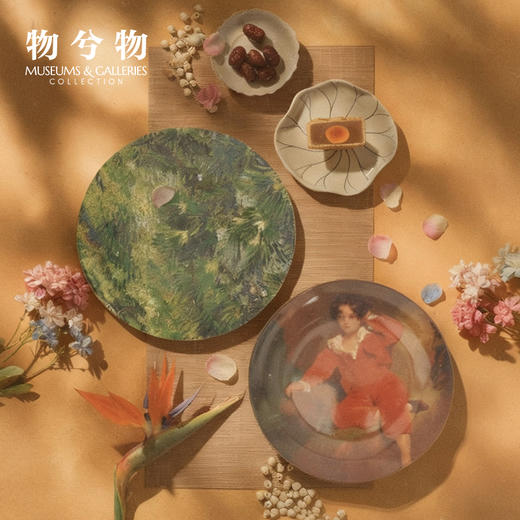 英国国家美术馆 梵高长草与蝴蝶 托马斯·劳伦斯爵士红衣男孩 瓷盘摆件 商品图0