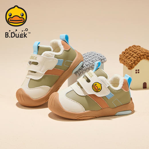 B.Duck小黄鸭童鞋冬季加绒保暖儿童运动鞋17-24码 B5586730 商品图2
