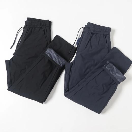 D110602秋冬白鸭绒压胶防风保暖男士松紧腰防水羽绒裤长裤 商品图5