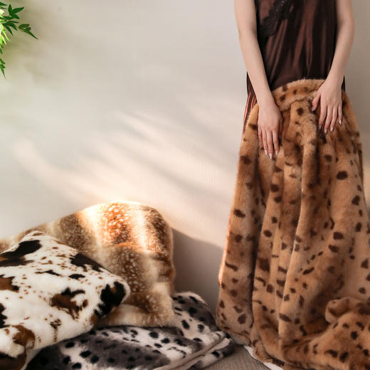 自然醒狐狸毛环保皮草毯MT 商品图0